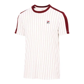 T-shirt pour homme Fila T-Shirt Stripes Jascha 2 White Alyssum/Cabernet