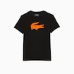 T-shirt pour homme Lacoste  Big Logo Core Performance T-Shirt Black/Sunrise