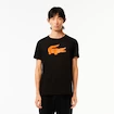 T-shirt pour homme Lacoste  Big Logo Core Performance T-Shirt Black/Sunrise M