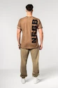 T-shirt pour homme Nebbia  Washed-off Cotton T-shirt MAX OUT Light Brown