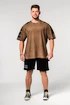 T-shirt pour homme Nebbia  Washed-off Oversized T-shirt LIFTING CLUB Light Brown