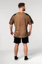 T-shirt pour homme Nebbia  Washed-off Oversized T-shirt LIFTING CLUB Light Brown