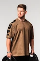 T-shirt pour homme Nebbia  Washed-off Oversized T-shirt LIFTING CLUB Light Brown