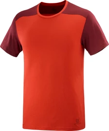 T-shirt pour homme Salomon Essential Colorblock Fiery Red