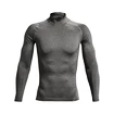 T-shirt pour homme Under Armour  HeatGear Armour Comp Mock LS Gray