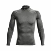 T-shirt pour homme Under Armour  HeatGear Armour Comp Mock LS Gray