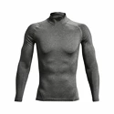 T-shirt pour homme Under Armour  HeatGear Armour Comp Mock LS Gray