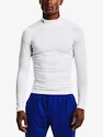 T-shirt pour homme Under Armour HeatGear Comp Mock LS-WHT