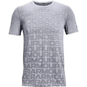 T-shirt pour homme Under Armour  Seamless Wordmark SS Grey S