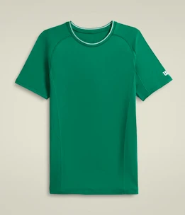 T-shirt pour homme Wilson  M Team Seamless Crew Courtside Green