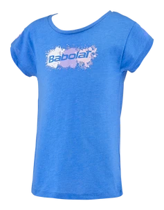 T-shirt pour jeune fille Babolat  Exercise Cotton Tee Girl French Blue 6 - 8 ans