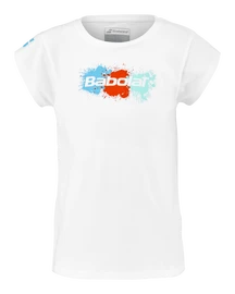 T-shirt pour jeune fille Babolat Exercise Cotton Tee Girl White