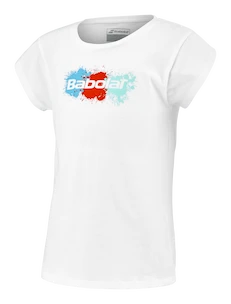 T-shirt pour jeune fille Babolat  Exercise Cotton Tee Girl White