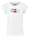 T-shirt pour jeune fille Babolat  Exercise Cotton Tee Girl White 6 - 8 ans