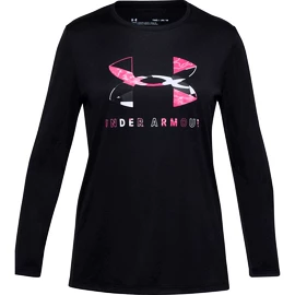 T-shirt pour jeune fille Under Armour  Tech Graphic Big Logo LS T-Shirt-BLK