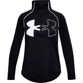 T-shirt pour jeune fille Under Armour Tech Graphic Logo Half Zip-BLK