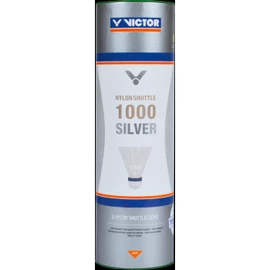 Volants de badminton Victor Nylon Shuttle 1000 Silver - White 6 ks